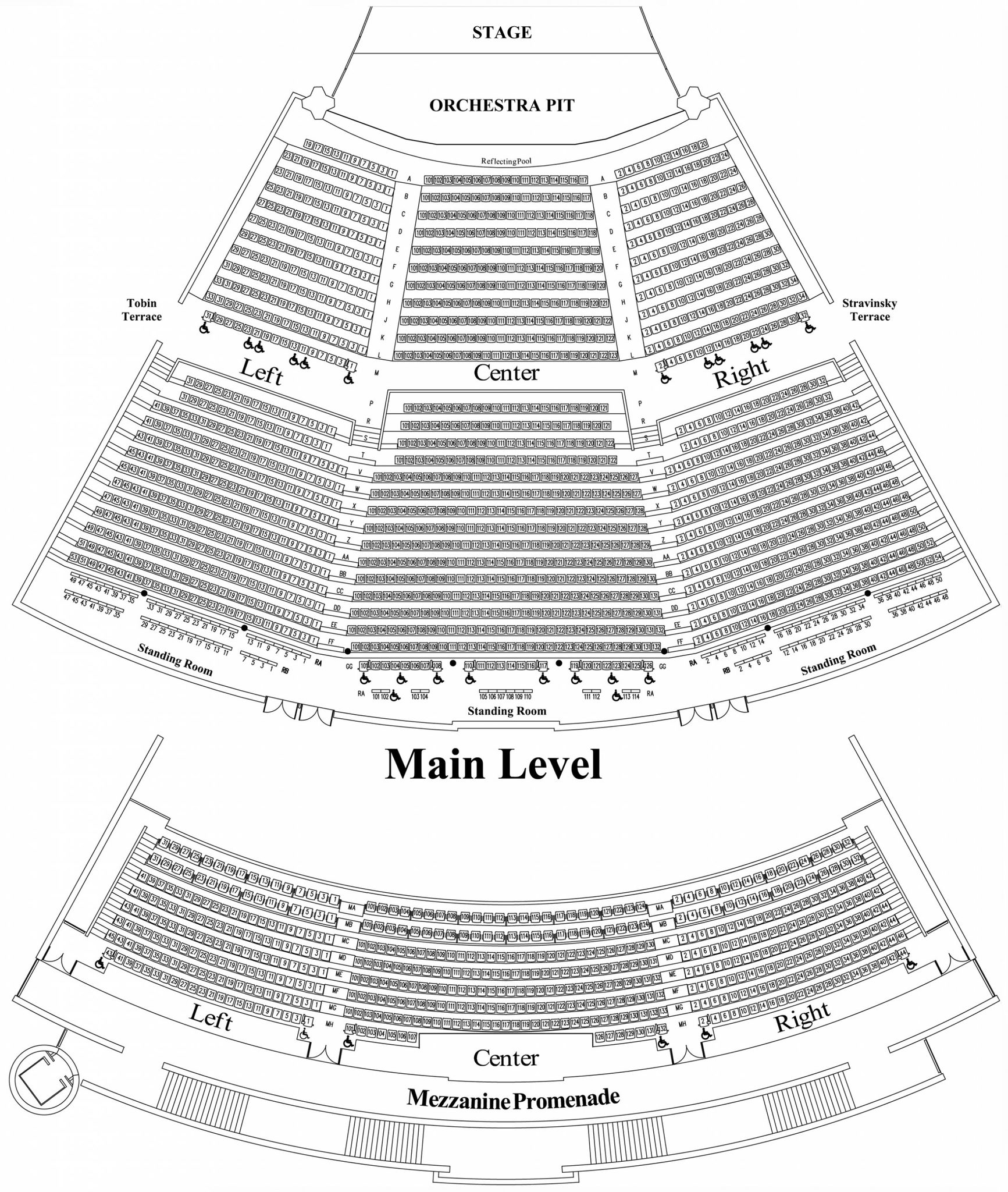 Seat Map Santa Fe Opera