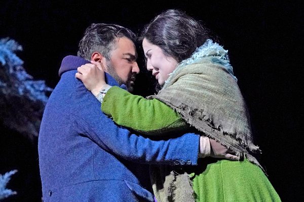 Mario Chang (Rodolfo) and Vanessa Vasquez (Mimì). Photo by Ken Howard.